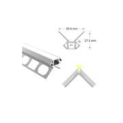TL002 Trimless Outer Corner Extrusion gallery detail image