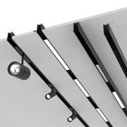 A variety of black magnetic track lights