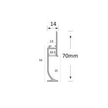 Black LED Skirting Board - Aluminum Baseboard Extrusion gallery detail image