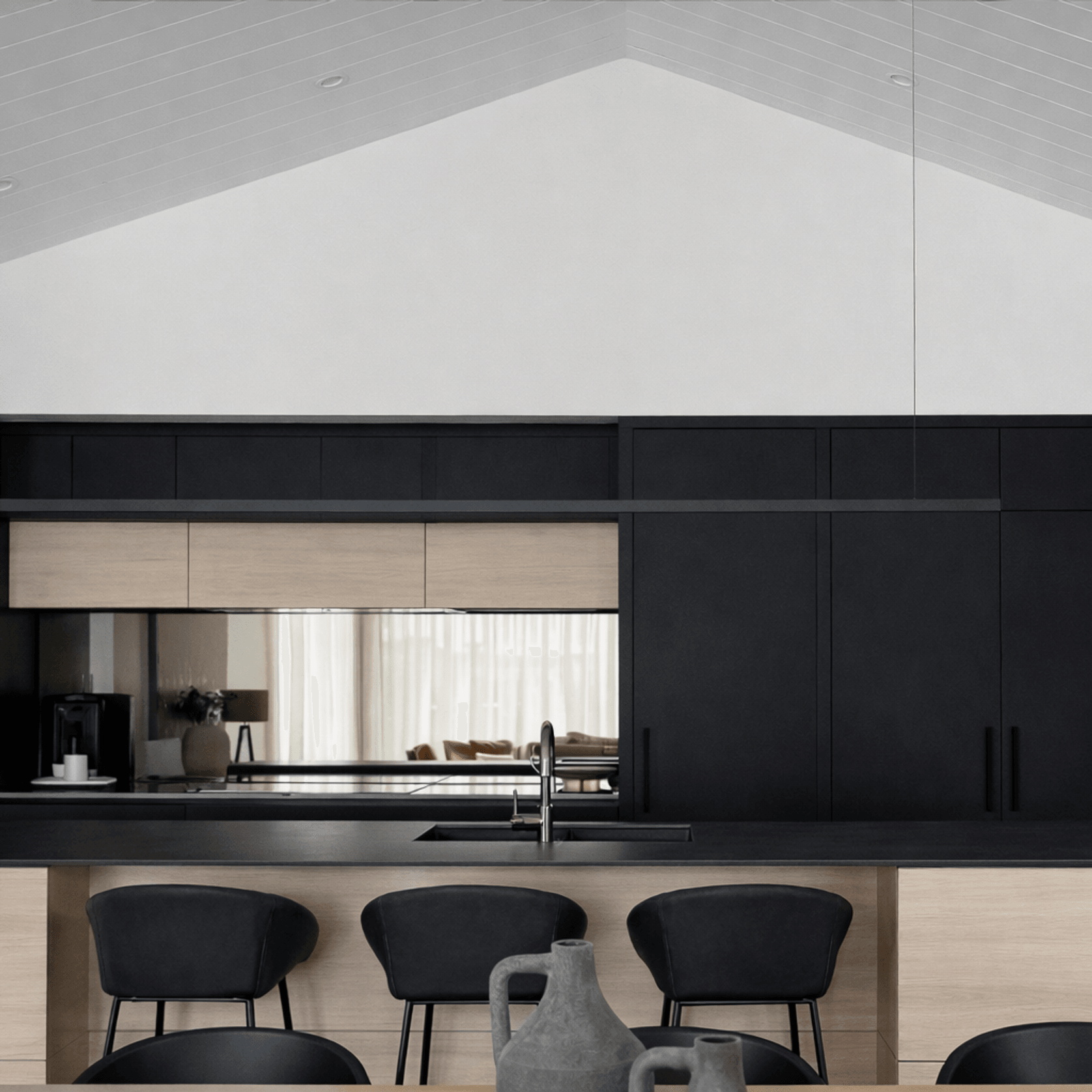 Capsühl Linear LED Pendant Black gallery detail image