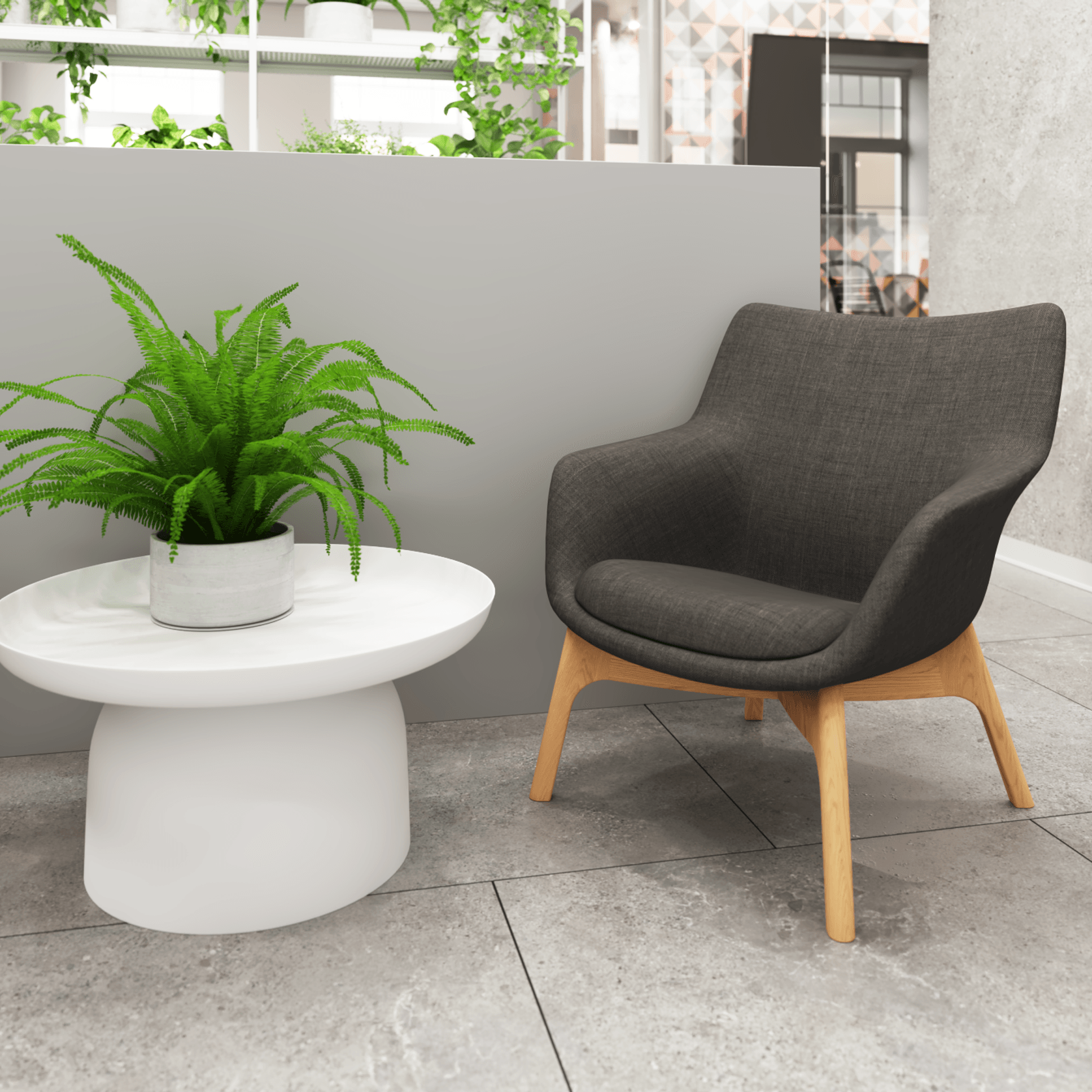 Flow Armchair - Dark Grey gallery detail image