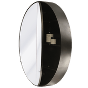 Kzoao 900mm Round Black Mirror Cabinet gallery detail image