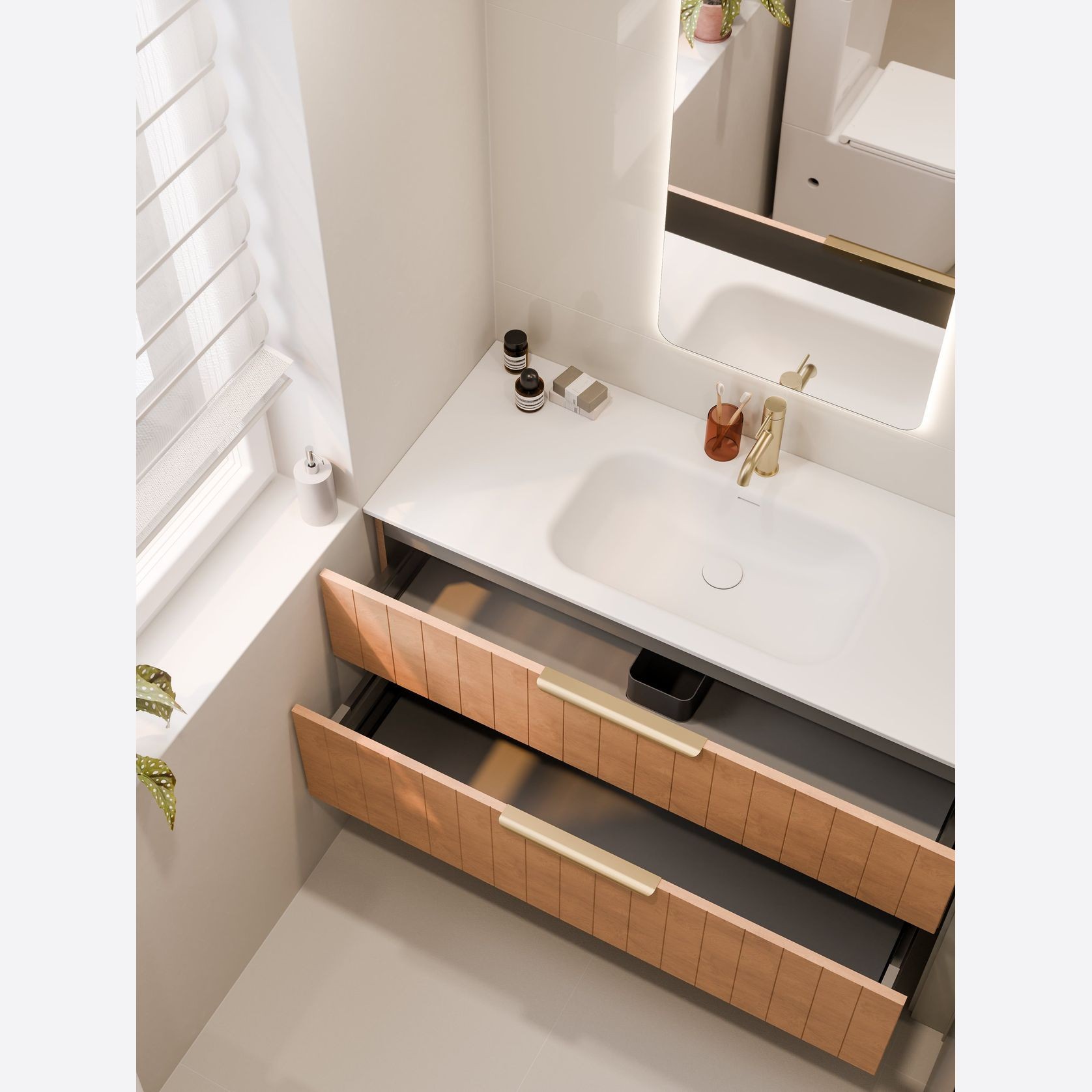 Lineare 1200 Coastal Double Drawer Vanity gallery detail image