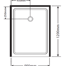 Adjustable Frameless Pivot Alcove 1200x900x1200 gallery detail image