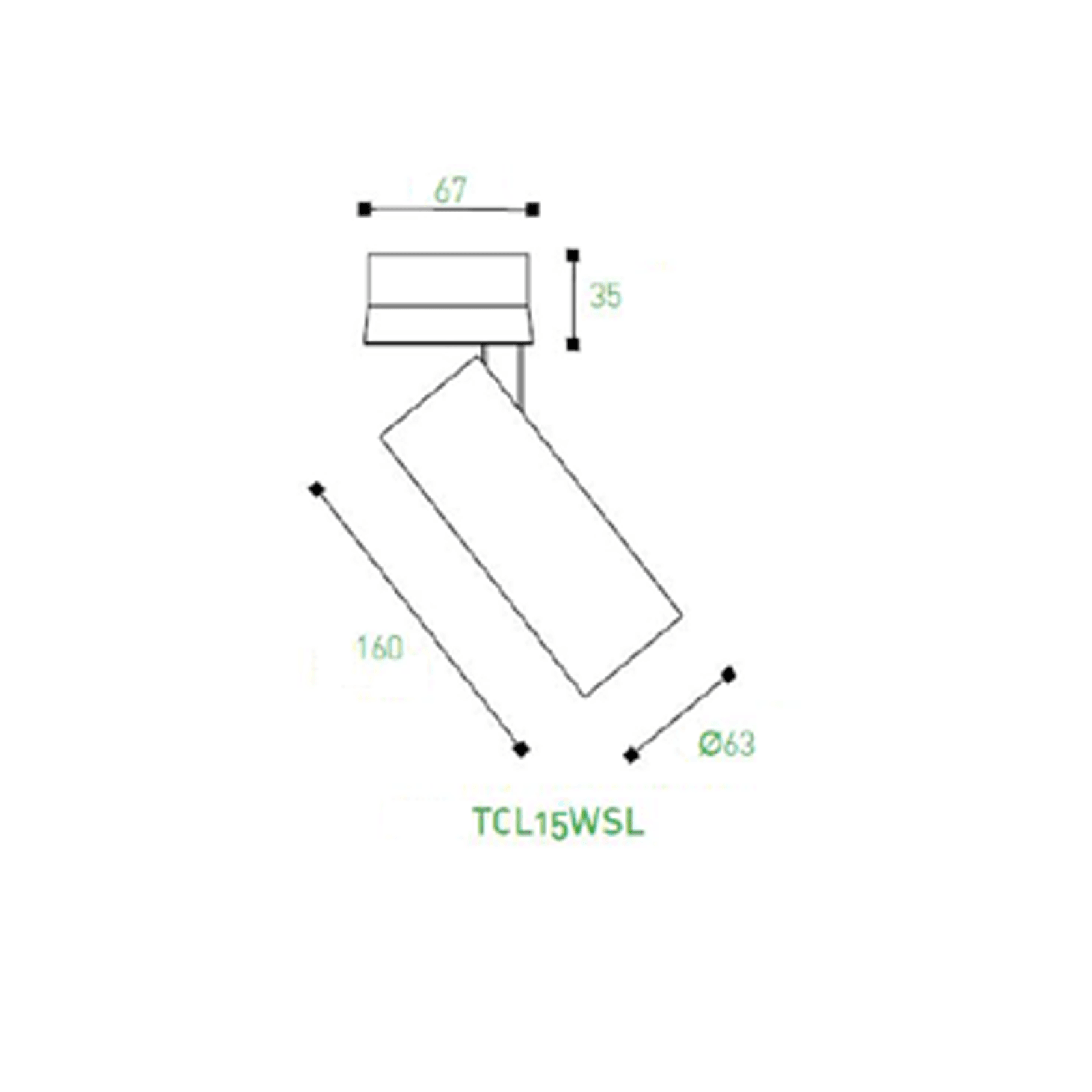 Omni Directional Can Light Surface Mounted Long gallery detail image