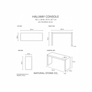 Waterfall Hallway Console - Silver Travertine gallery detail image