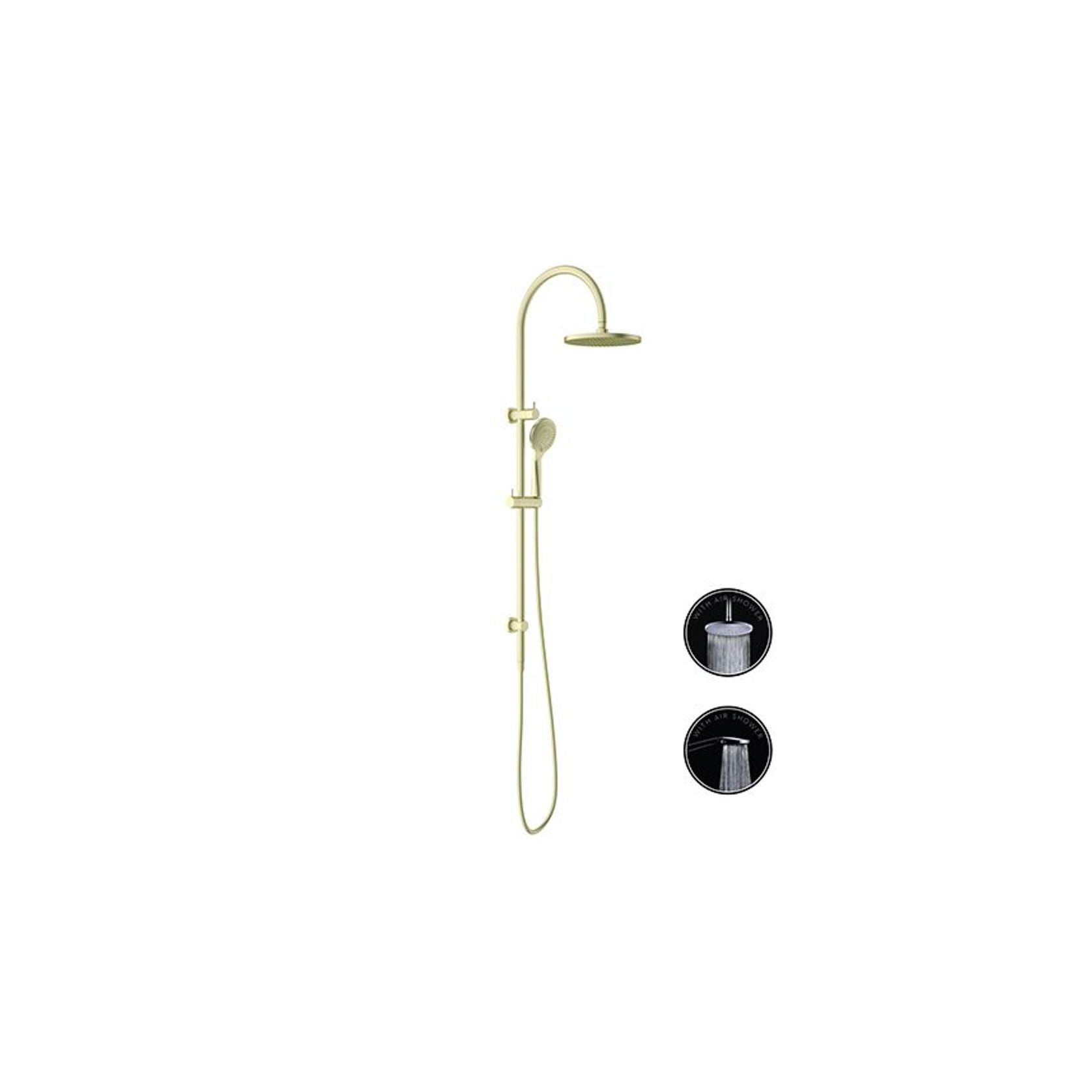 Opal Twin Shower With Air Shower Brushed Gold gallery detail image
