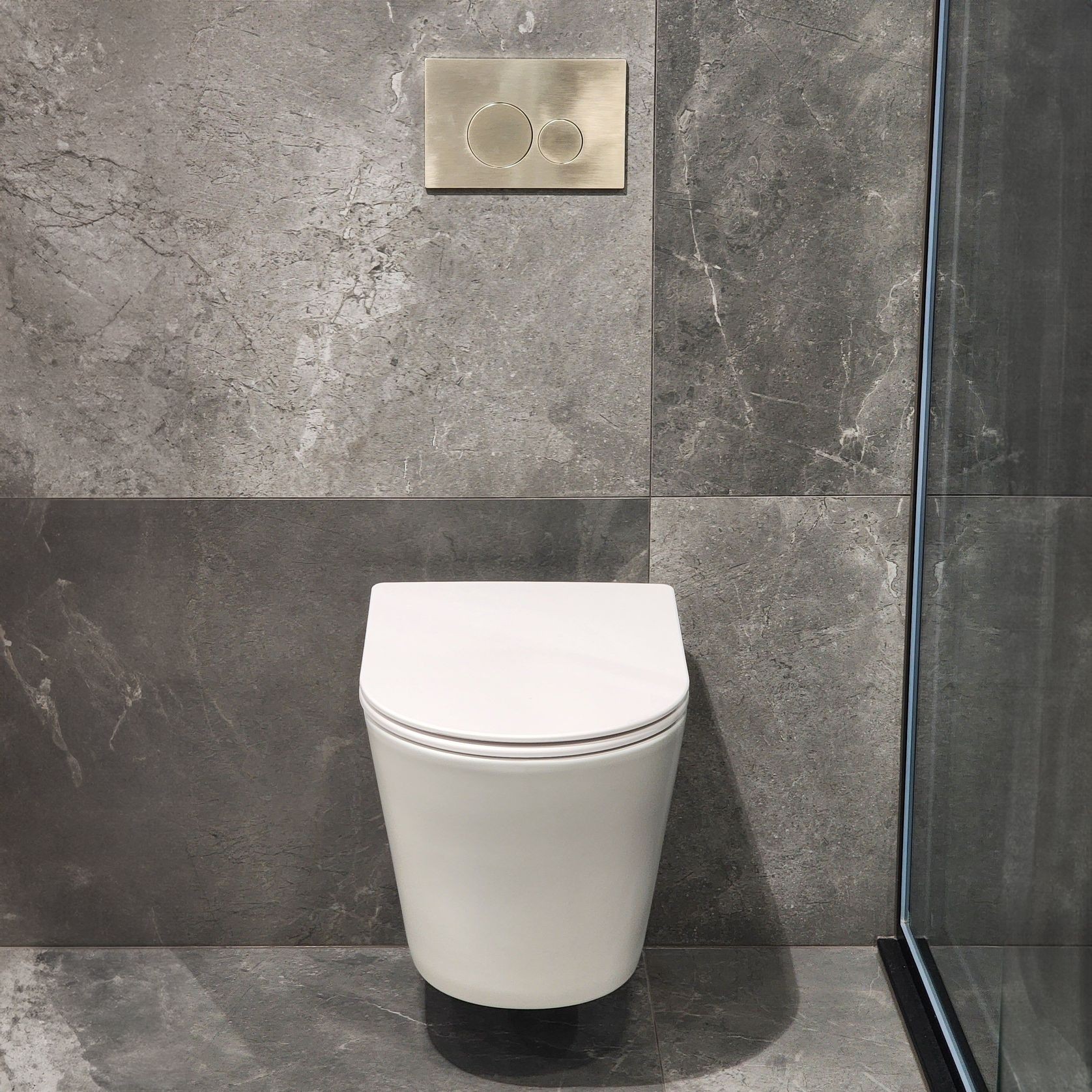 Pure Typhoon Wall Hung Toilet Suite |Brushed Nickel Btn gallery detail image