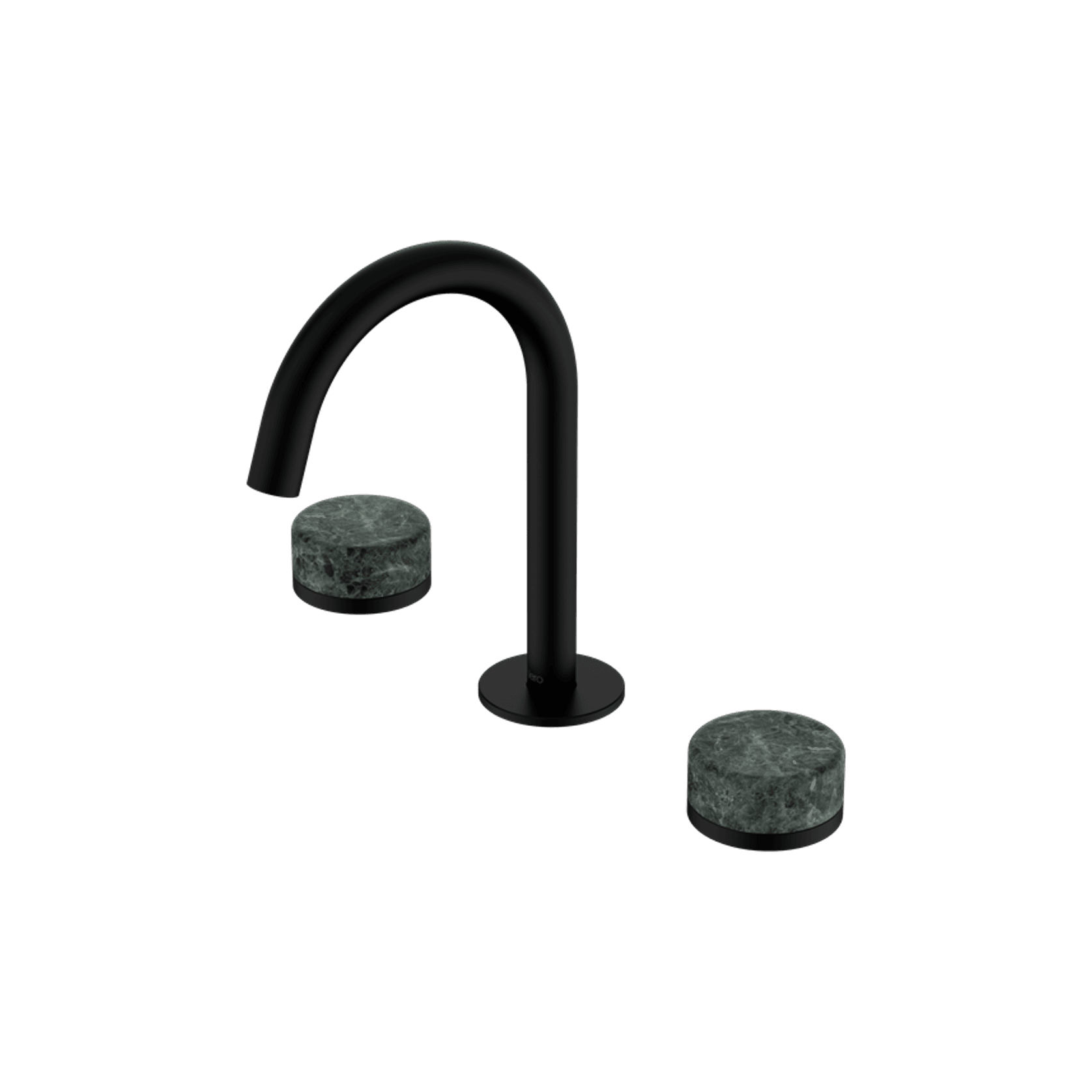 Serenity Basin Set Arc Spout With Verde Alpi Handle Matte Black gallery detail image