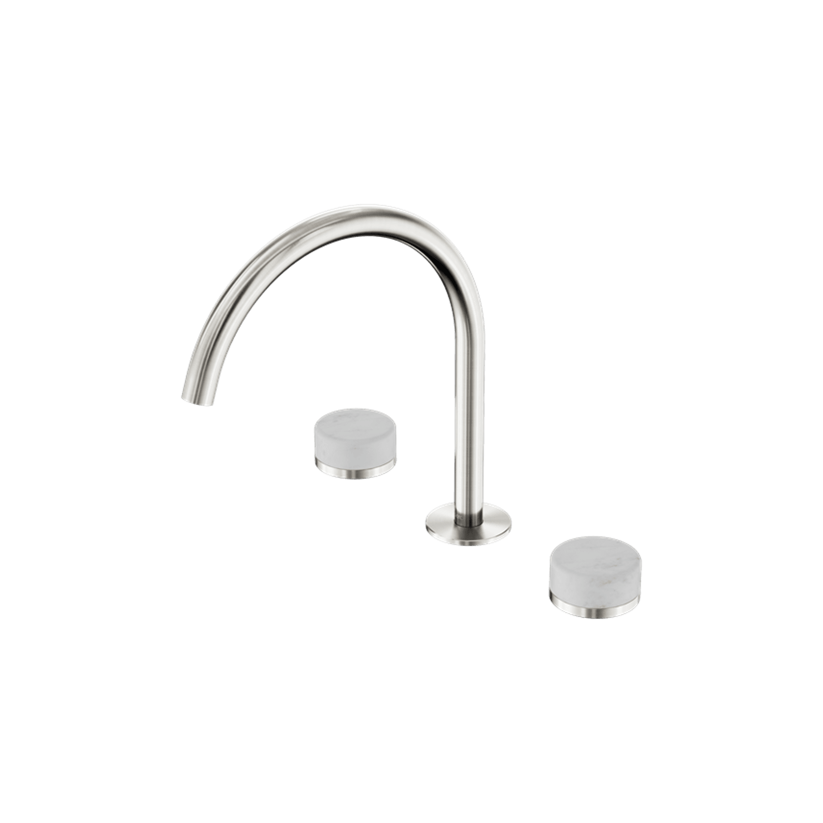 Serenity Bath/Kitchen Set Arc Spout With Carrara Handle Brushed Nickel gallery detail image