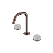 Serenity Basin Set Edge Spout With Carrara Handle Brushed Bronze gallery detail image