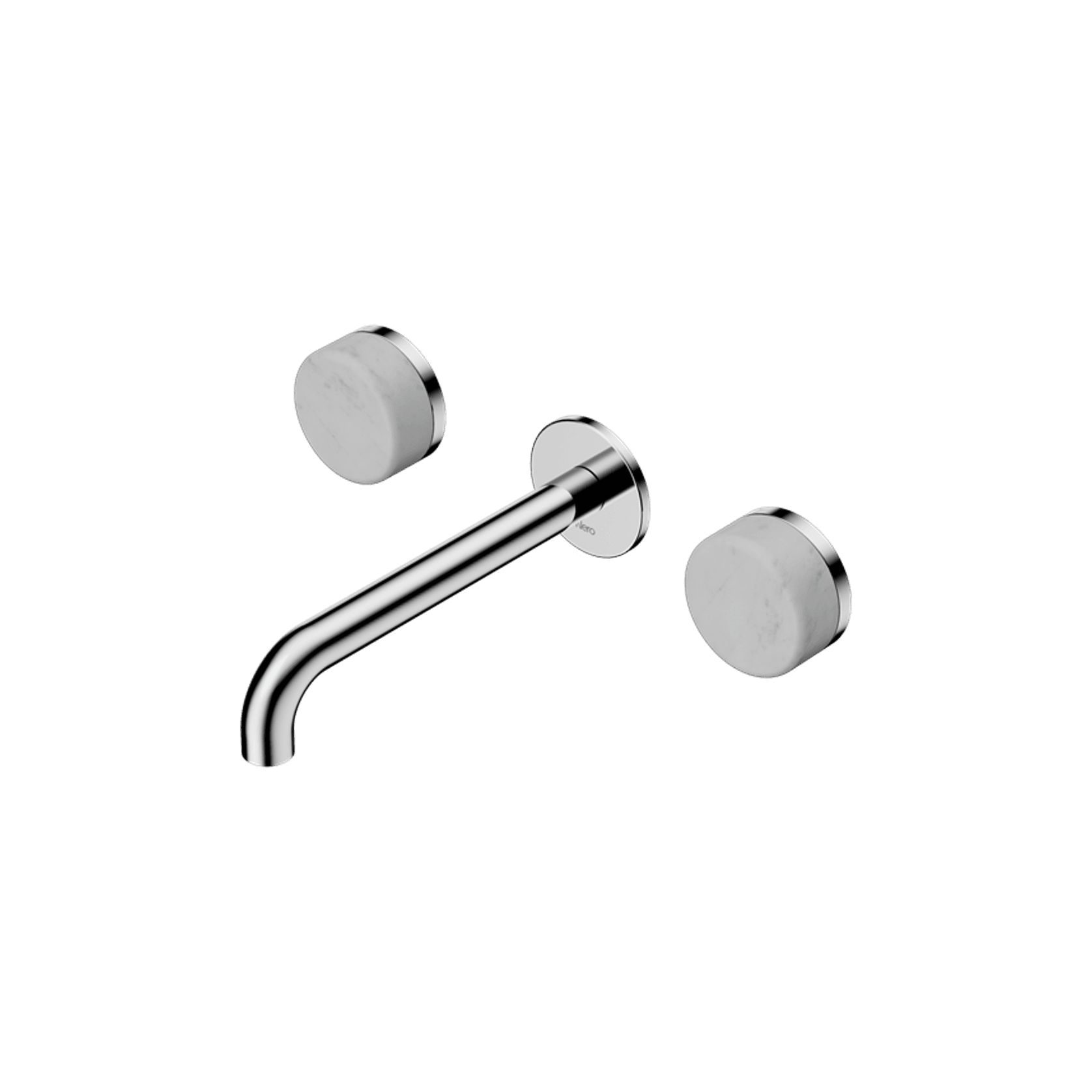 Serenity Wall Basin Set 220mm Spout With Carrara Handle Chrome gallery detail image