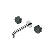 Serenity Wall Basin Set 185mm Spout With Verde Alpi Handle Chrome gallery detail image