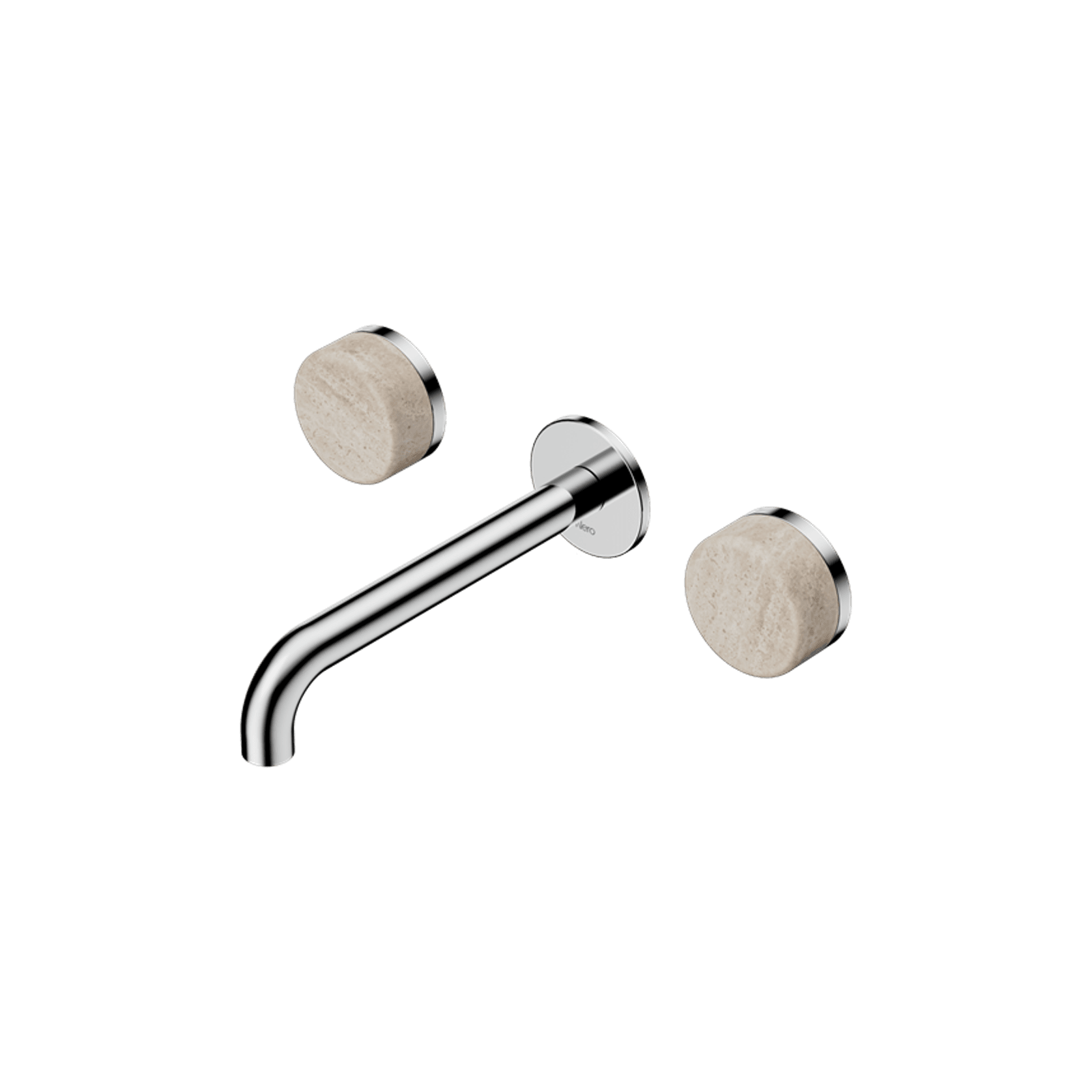 Serenity Wall Basin Set 220mm Spout With Rome Travertine Handle Chrome gallery detail image