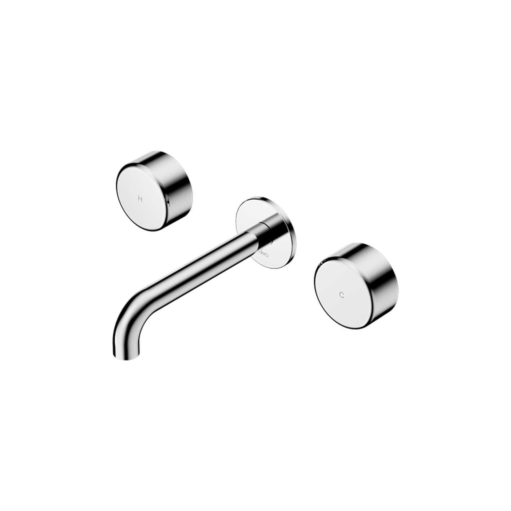 Serenity Wall Basin Set 185mm Spout With Metal Handle Chrome gallery detail image