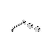 Serenity Wall Basin Set 160mm Offset Spout With Metal Handle Chrome gallery detail image