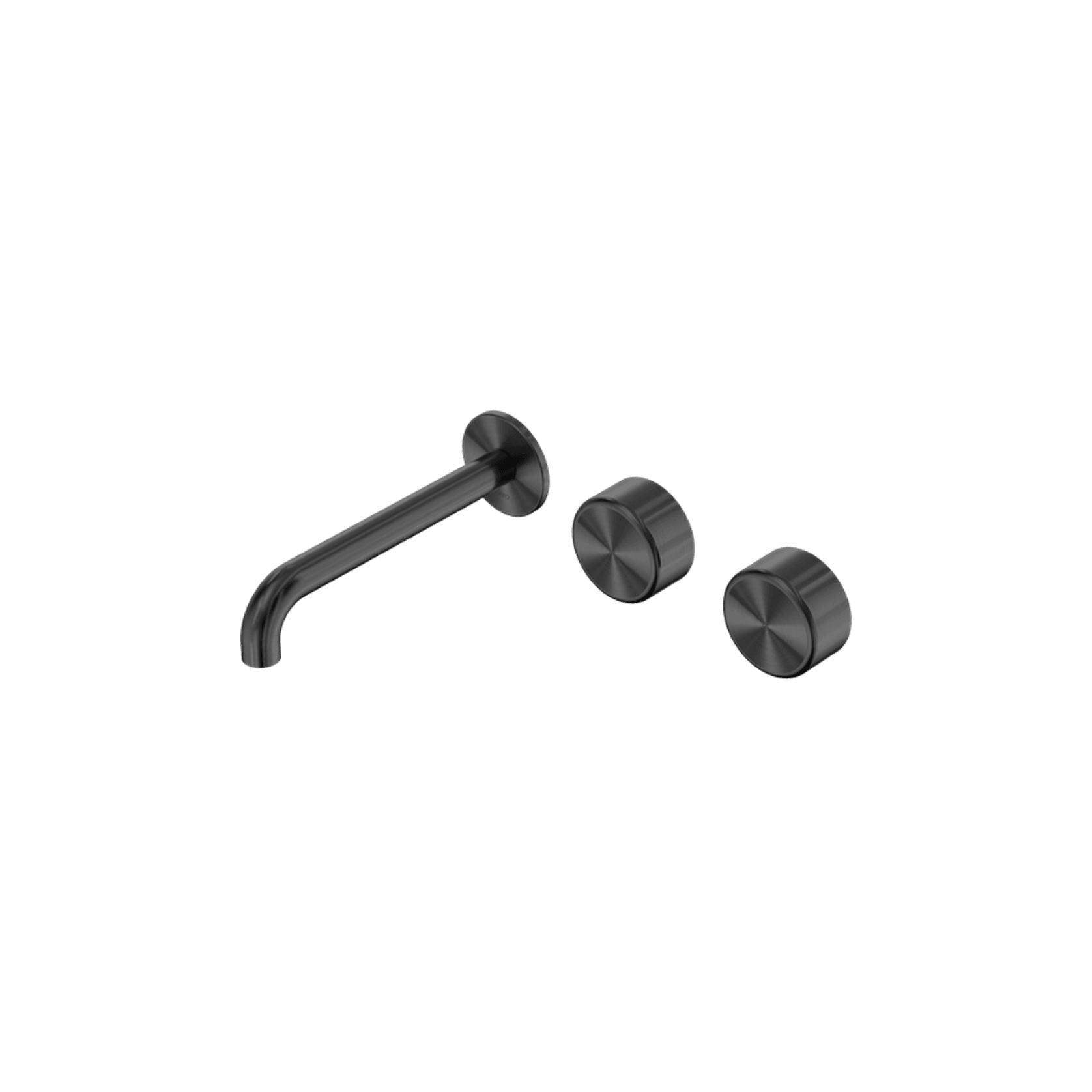 Serenity Wall Basin Set 160mm Offset Spout With Metal Handle Gun Metal gallery detail image