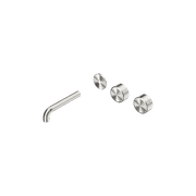 Serenity Wall Basin 160mm Offspout + Metal Handle Brushed Nickel gallery detail image