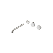 Serenity Wall Basin 220mm Offspout + Carrara Handle Brushed Nickel gallery detail image