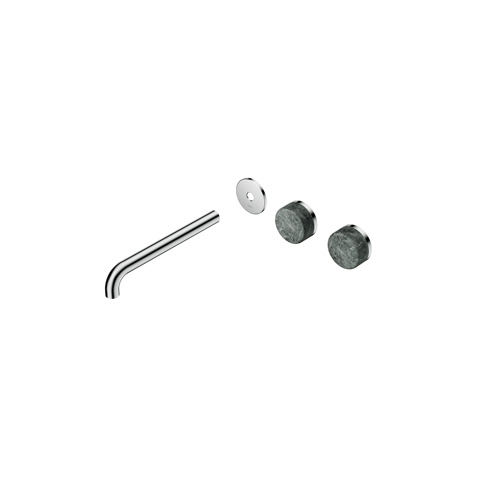 Serenity Wall Basin 220mm Offspout + Verde Alpi Handle Chrome gallery detail image