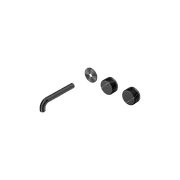 Serenity Wall Basin 160mm Offspout + Marquina Black Handle Gun Metal gallery detail image