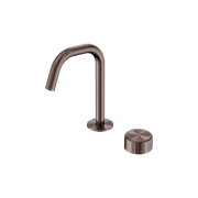Serenity Basin Mixer Edge Spout Metal Handle Brushed Bronze gallery detail image