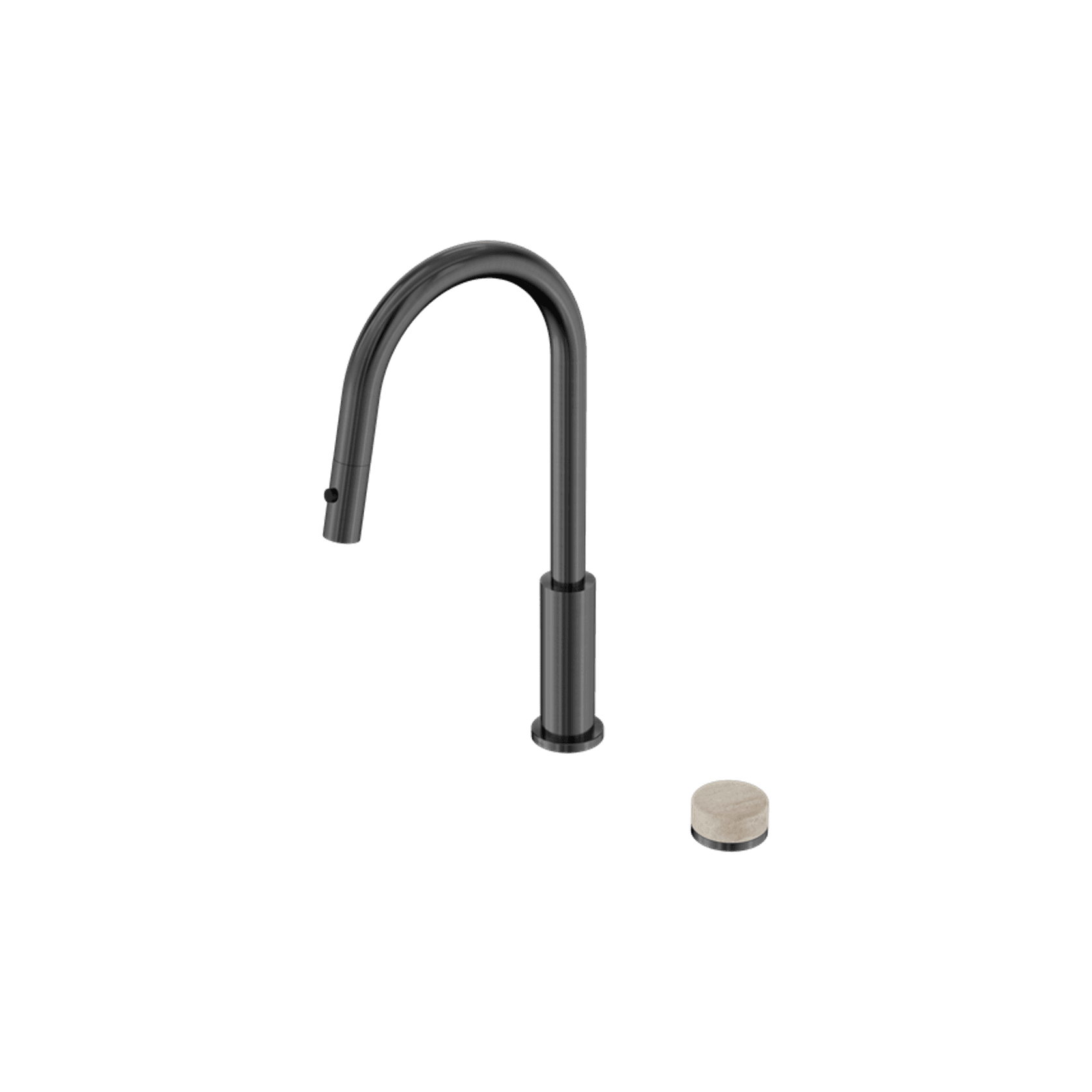 Serenity pull out kitchen Set Rome Travertine Handle Gun Metal gallery detail image
