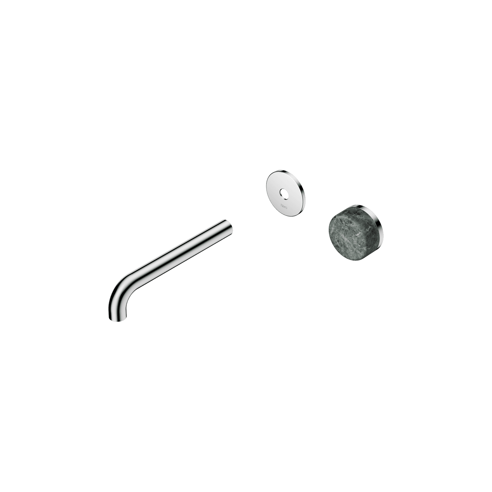 Serenity Wall Basin Mixer 185mm Spout Verde Alpi Handle Chrome gallery detail image