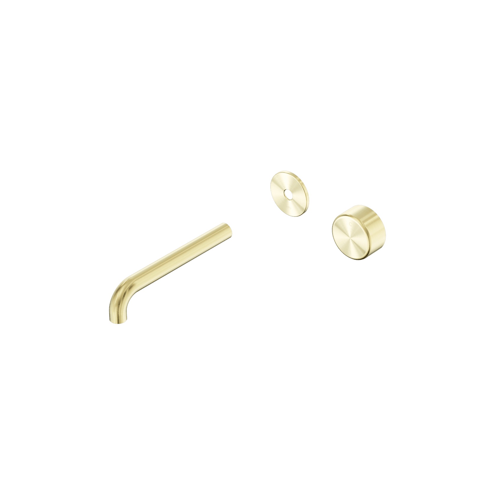 Serenity Wall Basin Mixer 185mm Spout Metal Handle Brushed Gold gallery detail image