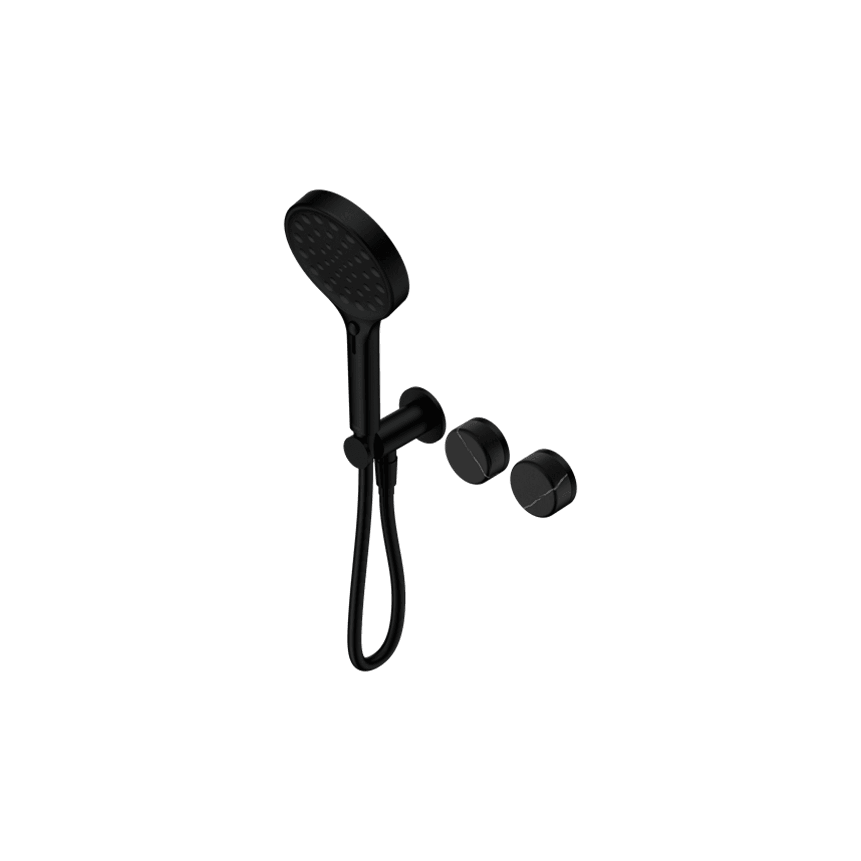Serenity Shower System Marquina Black Handle And Serenity Hand Shower Matte Black gallery detail image