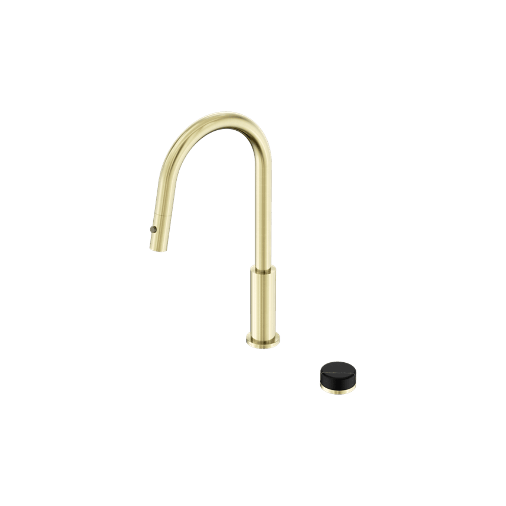 Serenity pull out kitchen Set Marquina Black Handle Brushed Gold gallery detail image
