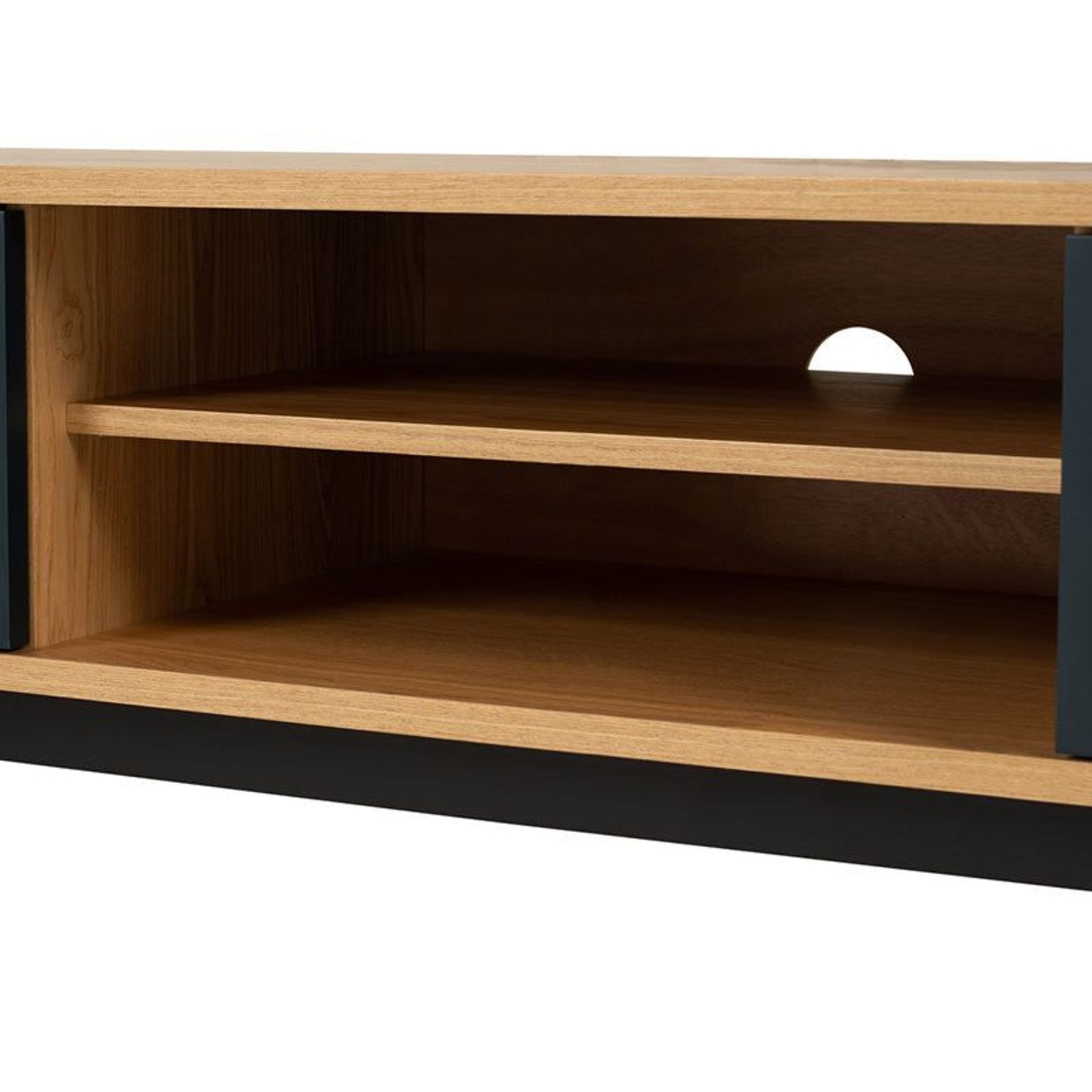 CASTOR Entertainment TV Unit 150cm - Natural, Navy Blue & Black gallery detail image