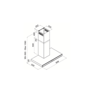IK71 90cm Stainless Steel Wall Canopy gallery detail image