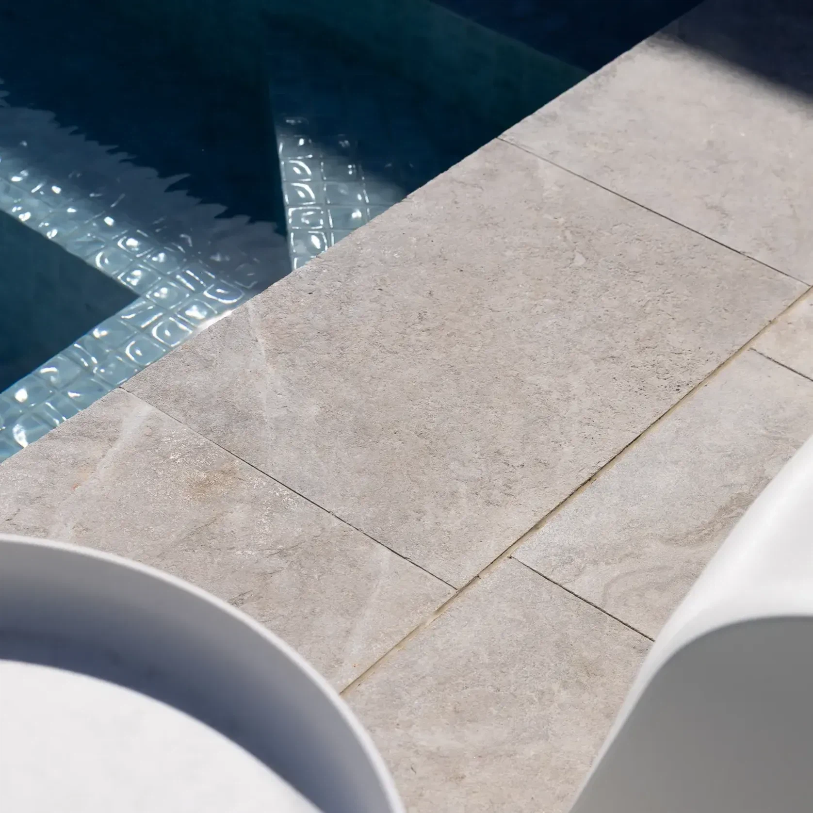 Tundra Light Sandblasted Limestone Pool Coping gallery detail image