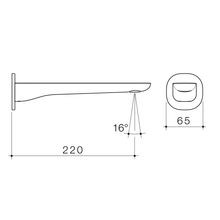 Contura II Basin/Bath Outlet 220mm  | Chrome gallery detail image