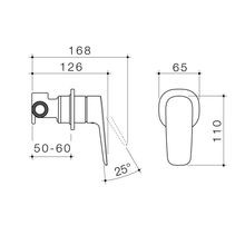 Contura II Bath/Shower Mixer  | Chrome gallery detail image