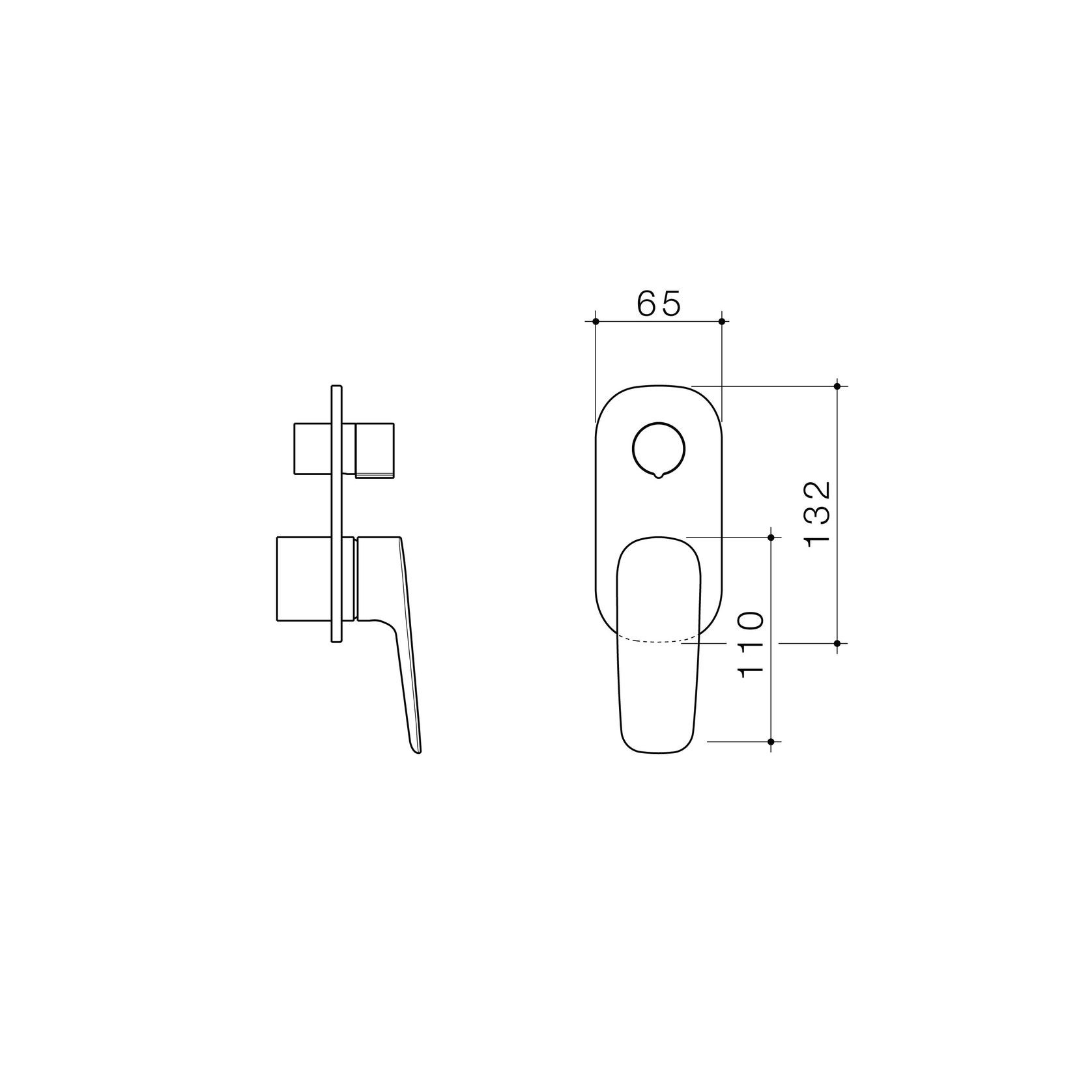Contura II Bath/Shower Mixer with Diverter - Trim Kit  | Chrome gallery detail image