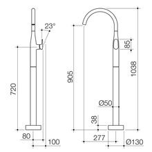Contura II Freestanding Bath Filler - Trim Kit  | Matte Black gallery detail image