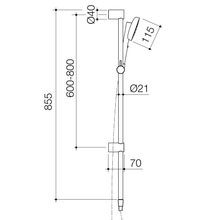 Contura II Rail Shower  | Matte Black gallery detail image
