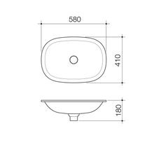 Contura II Undercounter Basin  | Matte White gallery detail image