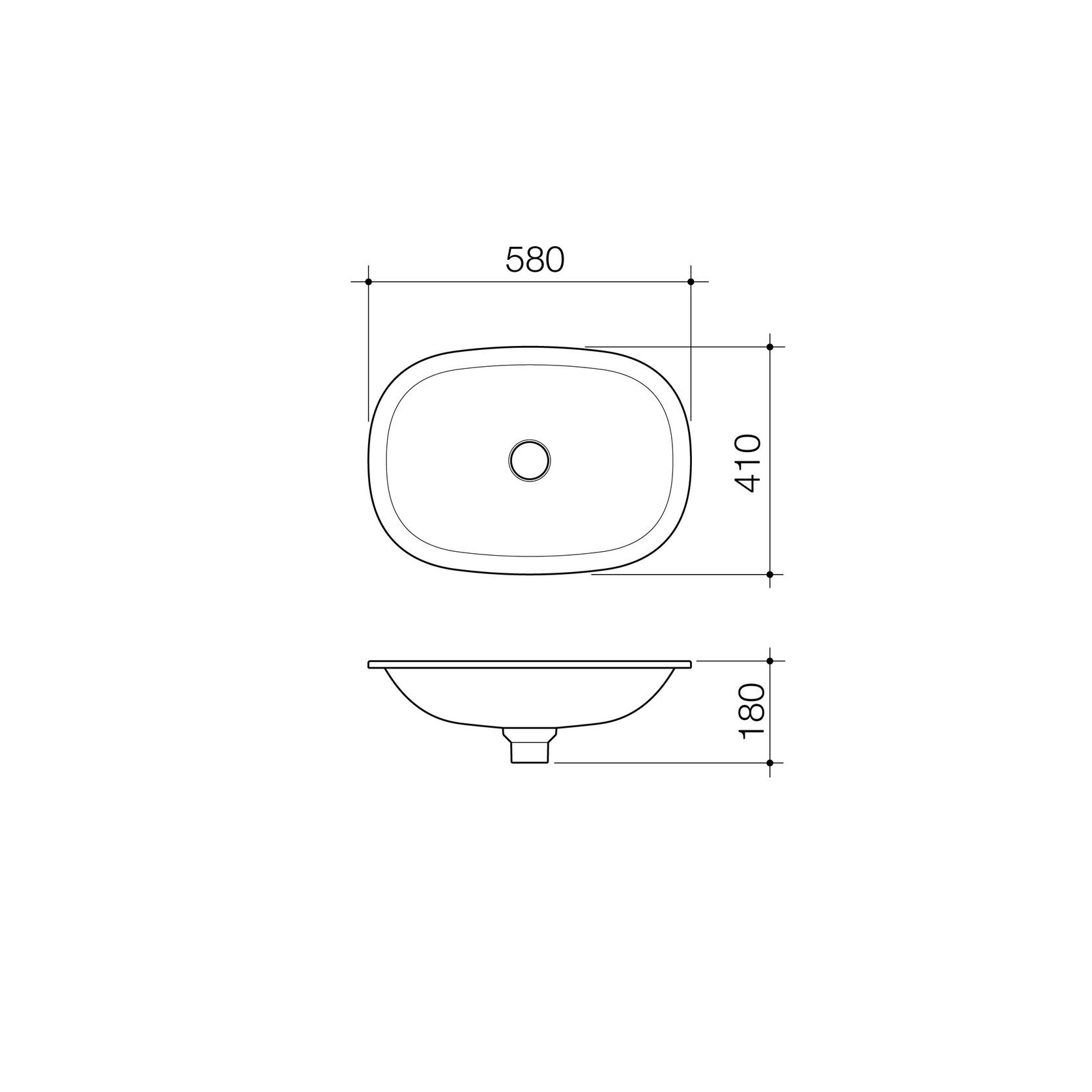 Contura II Undercounter Basin  | White gallery detail image