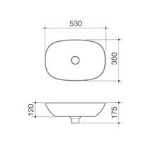 Contura II 530mm Above Counter Basin  | Matte Clay gallery detail image