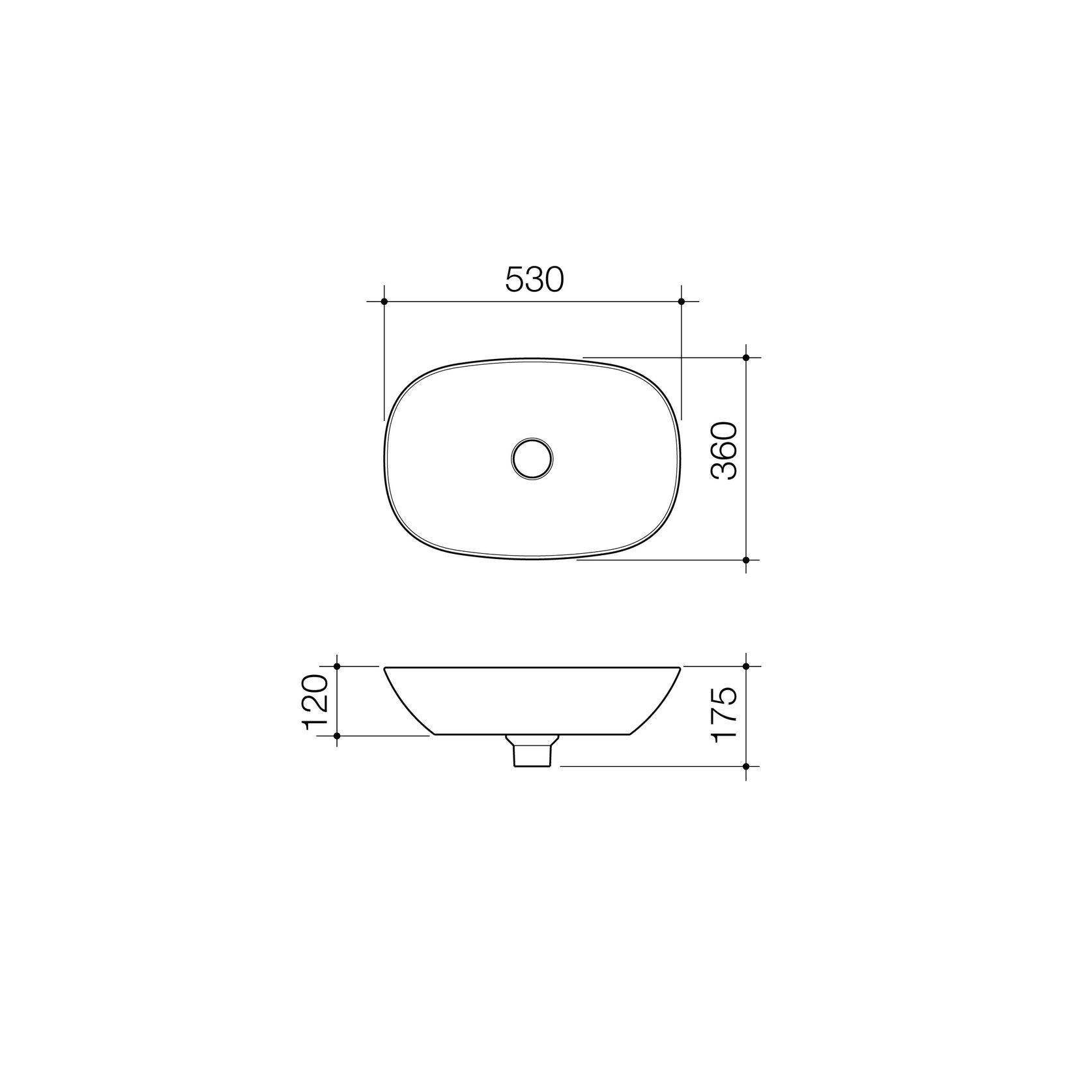 Contura II 530mm Above Counter Basin  | Matte Clay gallery detail image
