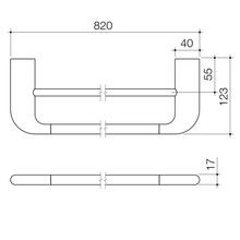 Contura II 820mm Double Towel Rail  | Brushed Bronze gallery detail image