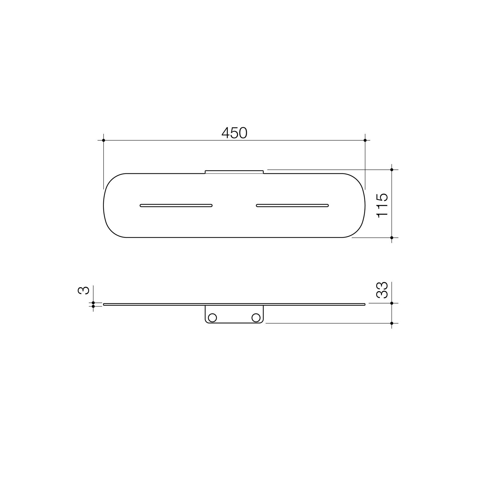 Contura II Bathroom Shelf  | Chrome gallery detail image