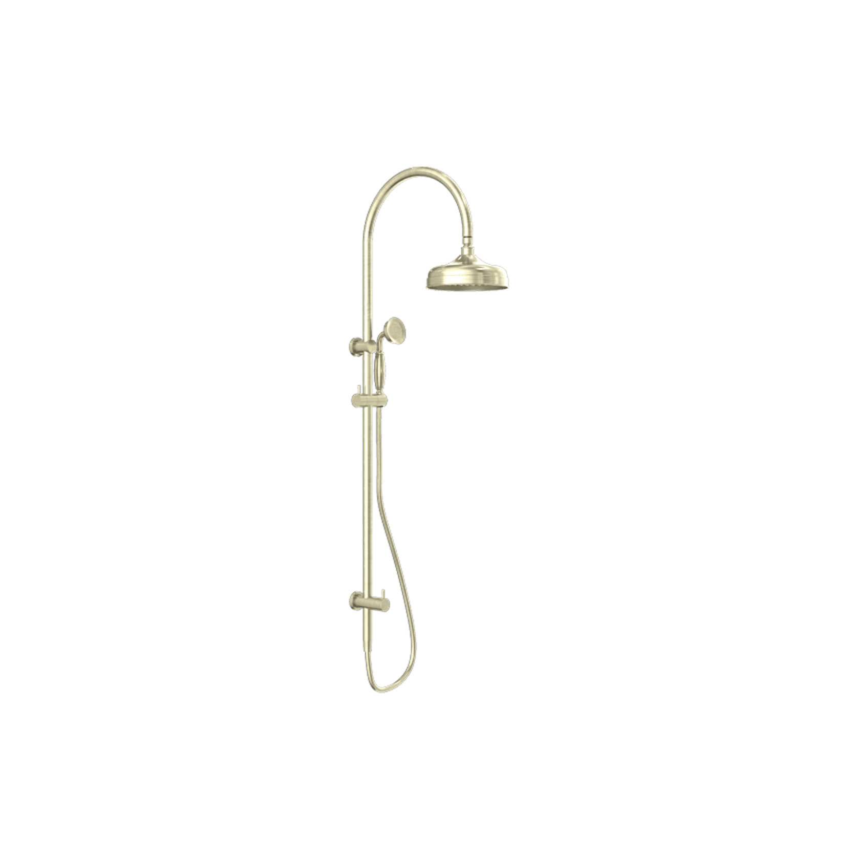 York Twin Shower With Metal Hand Shower Aged Brass gallery detail image
