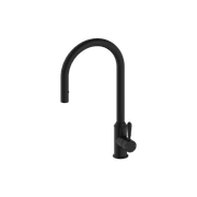 York Pull Out Sink Mixer With Vegie Spray Function With Metal Lever Matte Black gallery detail image