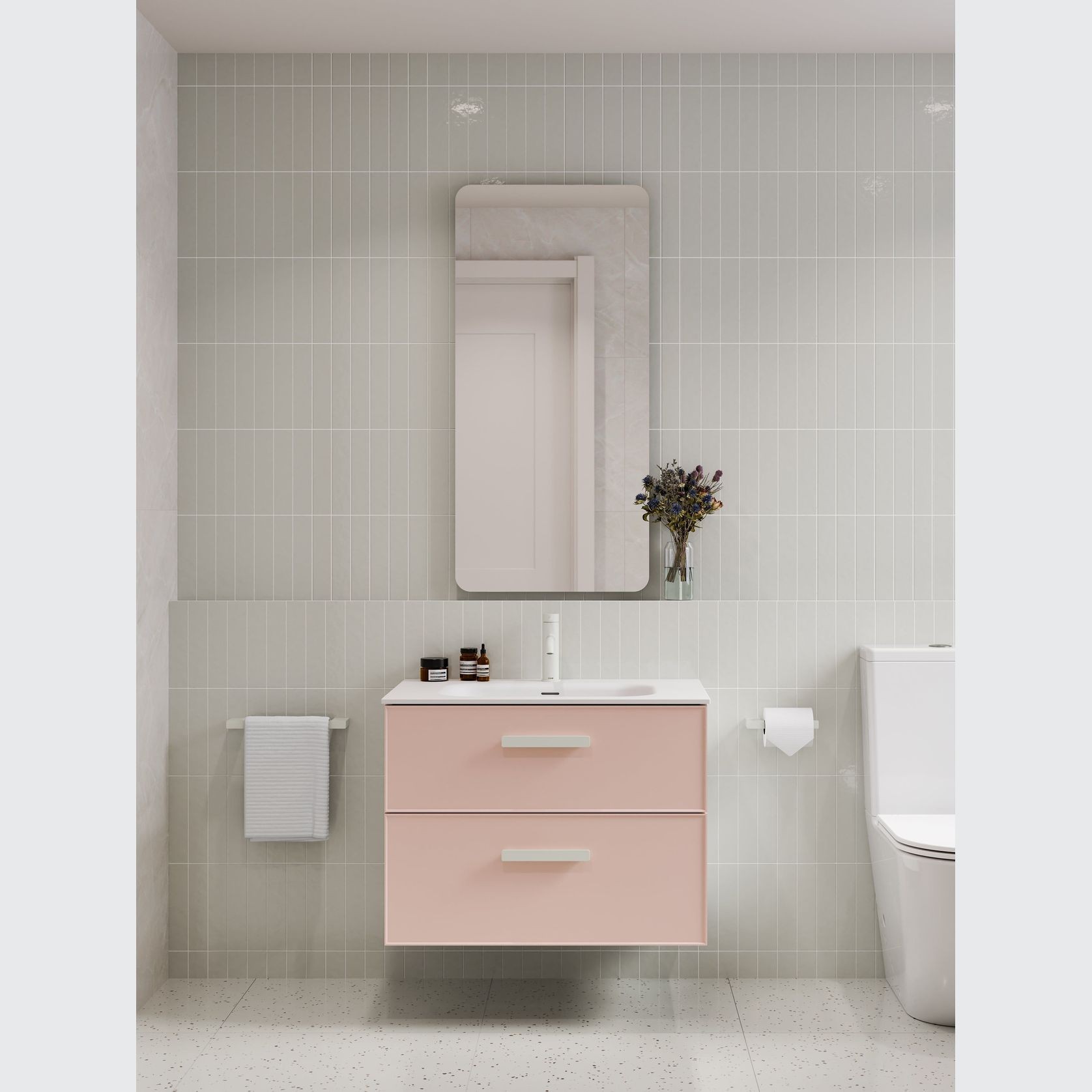LINEARE 750 DOUBLE DRAWER VANITY | AXEL DRAWER FRONT gallery detail image