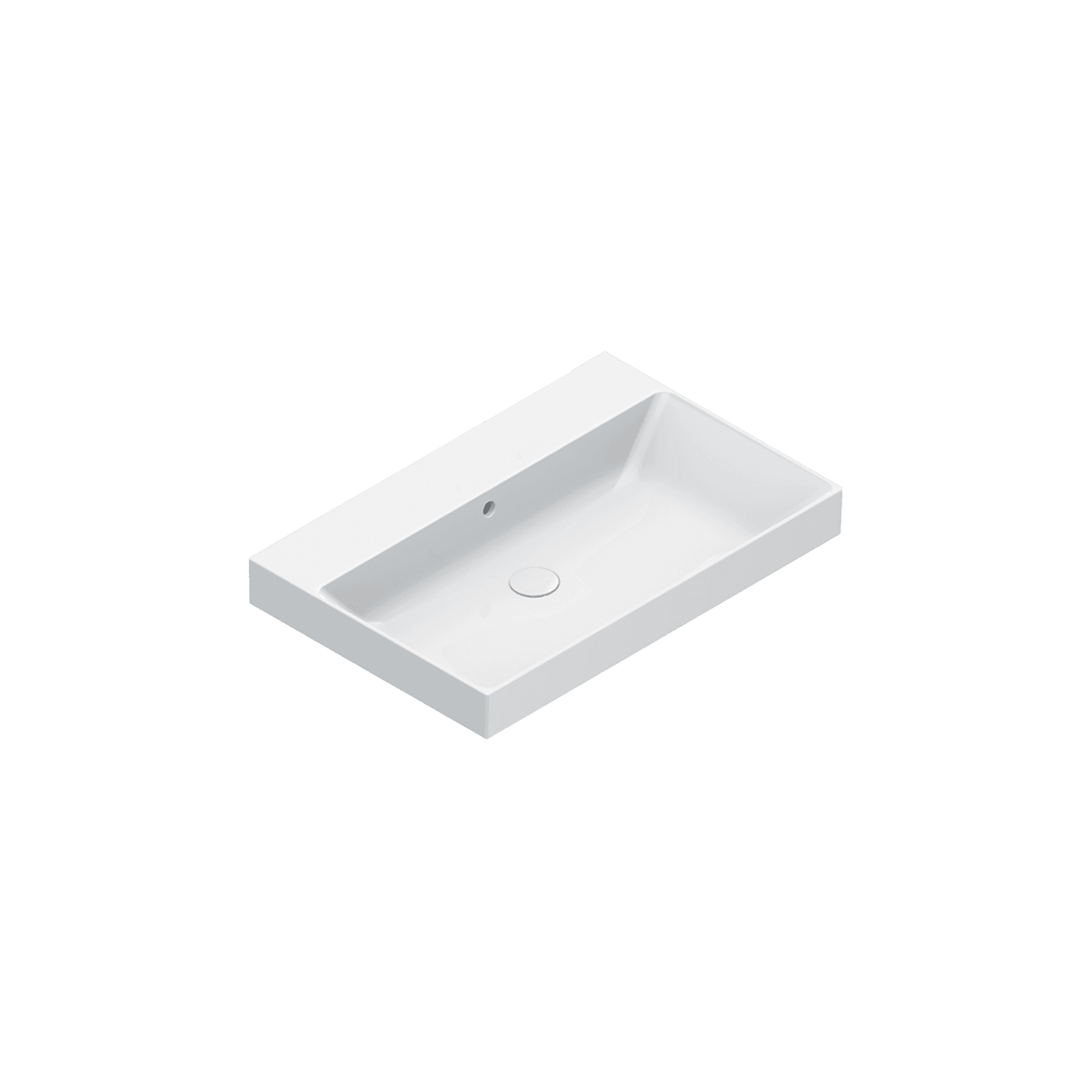 Zero 75 Basin No Taphole White Gloss gallery detail image