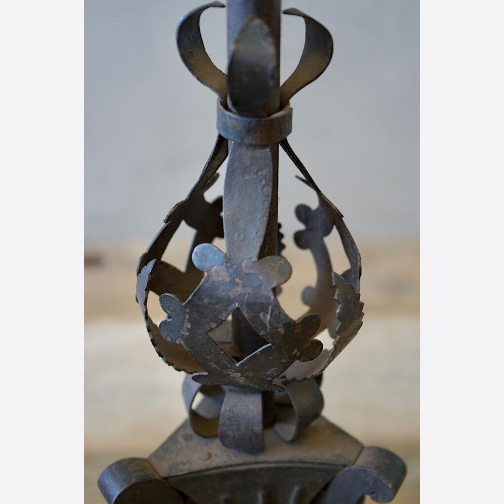 Large Italian Wrought-Iron Candlestick - 1400mm gallery detail image